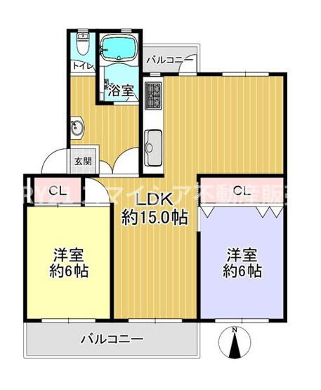 【間取り】 | 香里三井I住宅　96号棟