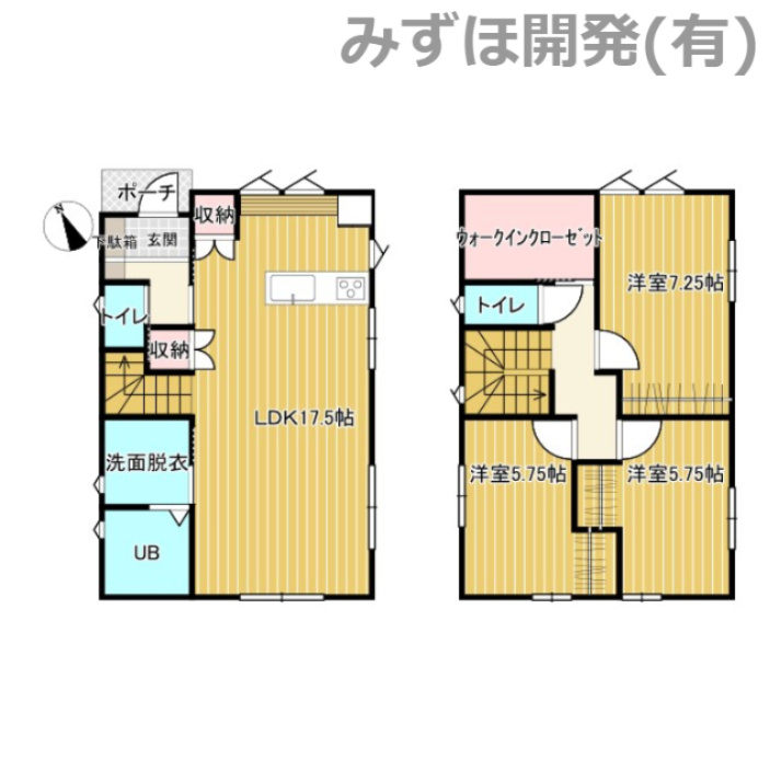 山形市富の中2丁目3-26-5の駐車場|土間・カーポート付き、玄関前と玄関横に並列2台分の駐車スペース有♪