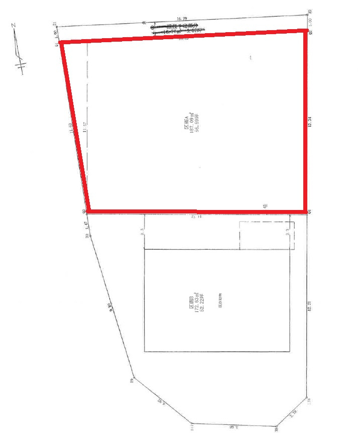 安江　小学校近くの売地の区画図