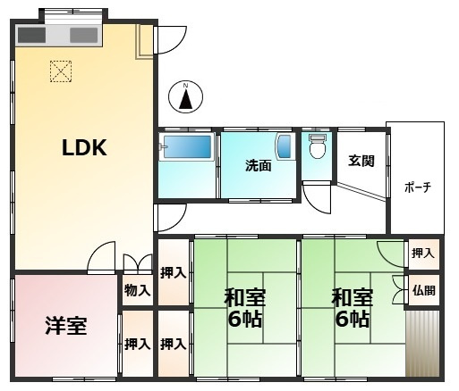 【間取り】 | 飯塚市潤野戸建