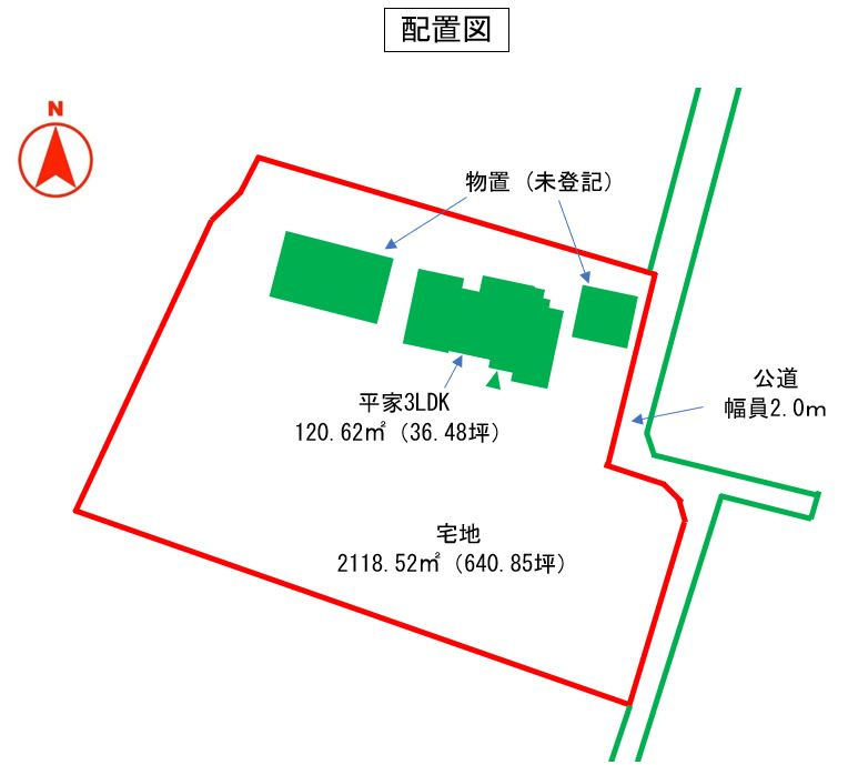 藤岡市西平井　中古1850の区画図