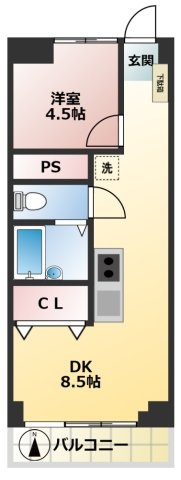 新大橋永谷マンションの間取り