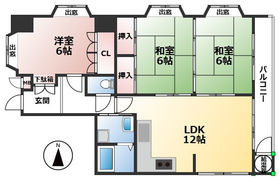 【間取り】 | 山内シャルム黄金3