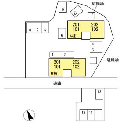 【区画図】 | ファミール三好　B棟