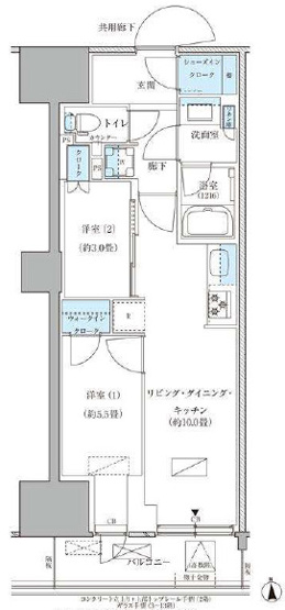 【間取り】 | パークアクシス品川天王洲アイル