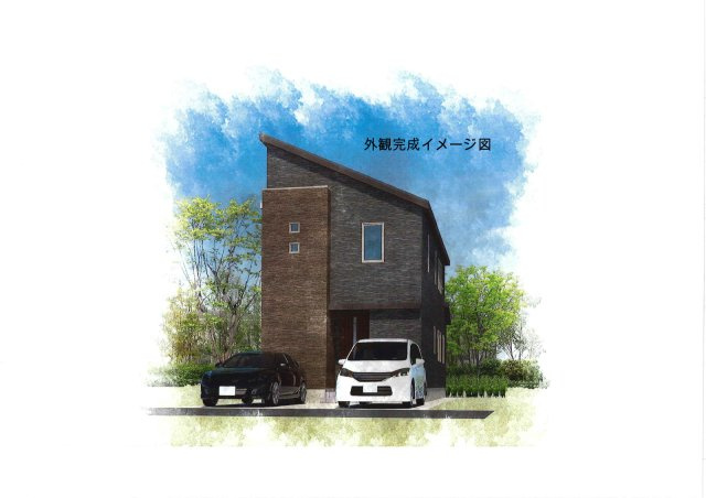 名東区よもぎ台三丁目土地の外観パース|駐車場2台、静かな住環境の中に理想の住まいを実現しませんか？