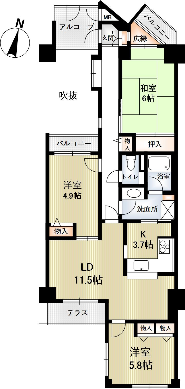 グランドメゾン住吉本町の間取り
