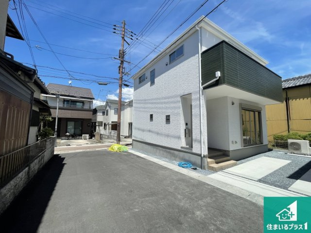 現地説明会開催　亀岡市京町　第2期　新築一戸建ての前面道路含む現地写真|車通りの少ない前面道路！お子様がいらっしゃるご家族でも安心！