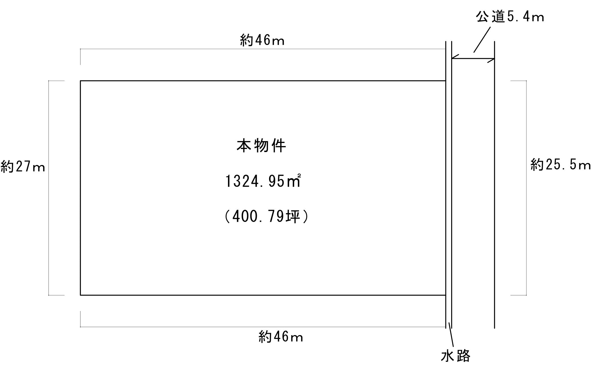 米沢市松が岬１丁目　売地の土地図