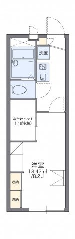 神戸市北区有野中町４丁目のアパートの間取り