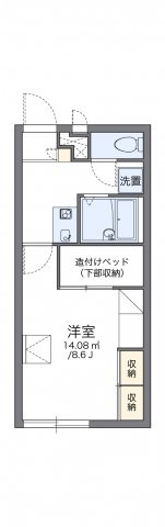 神戸市北区有野中町４丁目のアパートの間取り