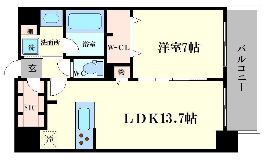 セファ上本町の間取り