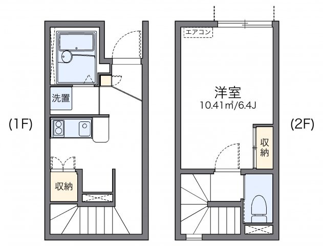 神戸市長田区駒ケ林町２丁目のアパートの間取り