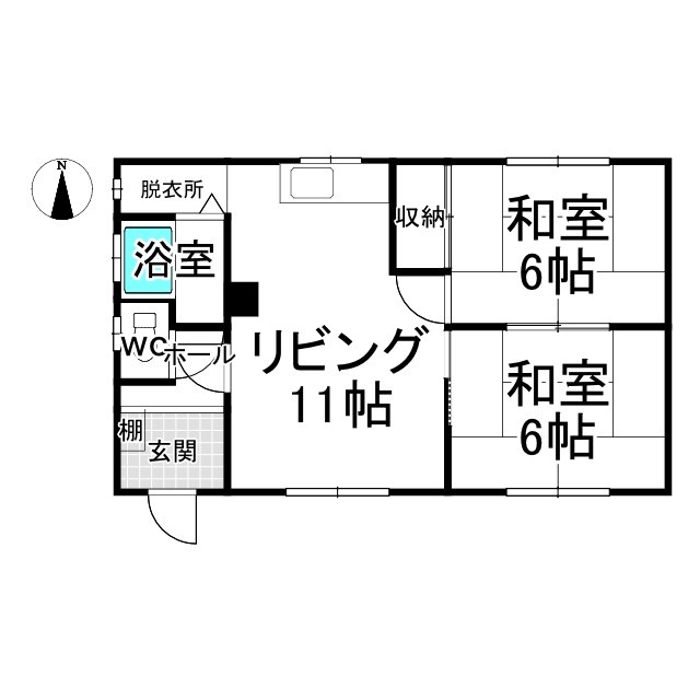 中古住宅　帯広市西15条南14丁目の間取り
