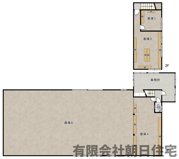 【間取り】 | 美保関町北浦倉庫 | 広々倉庫です！