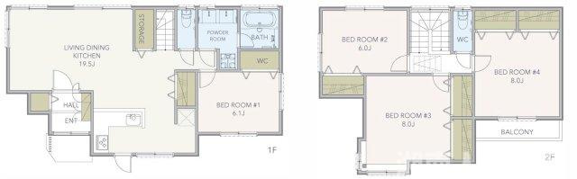 鎌倉市笛田６丁目１８－５戸建ての間取り