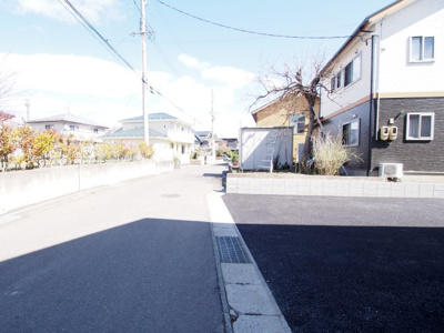 【前面道路含む現地写真】 | Cradle garden　飯坂町湯野第６　２号棟