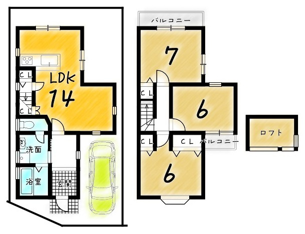 久我西出町の間取り