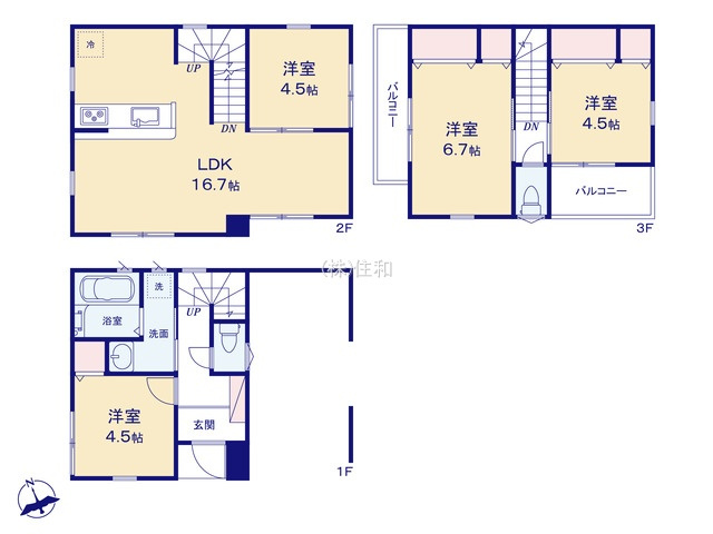 【新築分譲住宅】志木市第1柏町の間取り