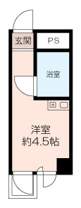単身者向けの１R物件です。