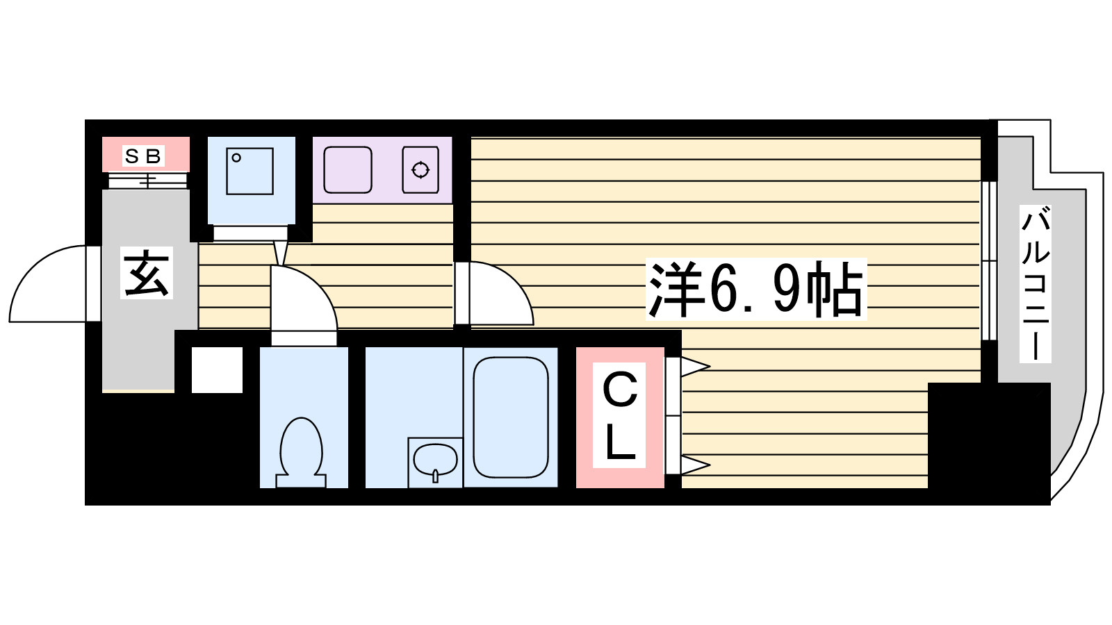 YKハイツ西明石の間取り