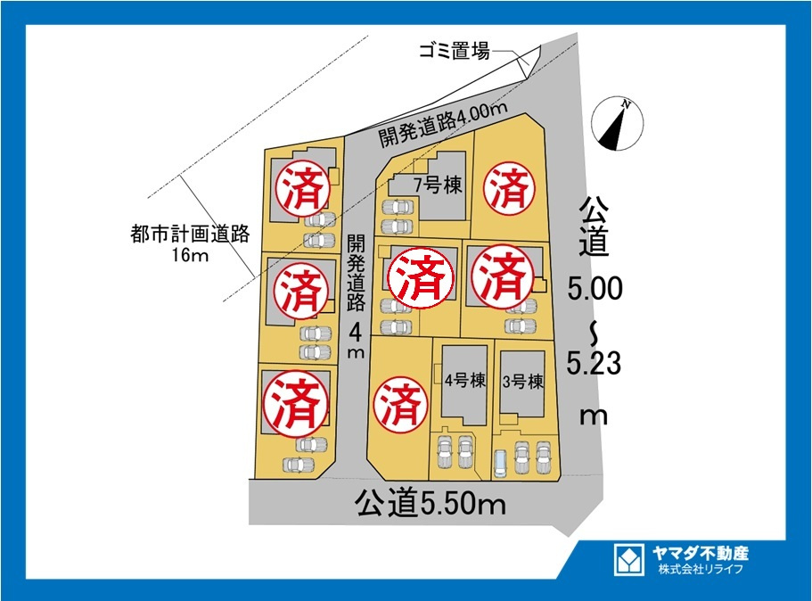 新築戸建　江南市宮後町砂場東　全10区画分譲の区画図|■区画図
■YAMADA電機の　ヤマダ不動産　株式会社リライフ　一宮店■
いつでもお問合わせ下さい。