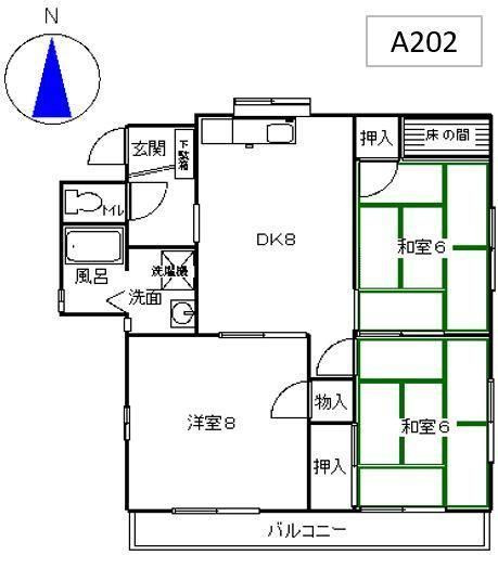 リバーシティ杉森Aの間取り