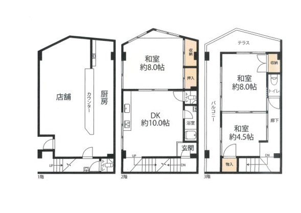 【間取り】 | 伊東市中央町　売店舗