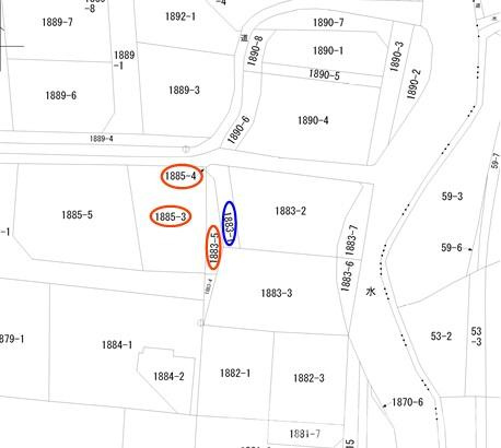 宇城市松橋町松橋の売地の土地図