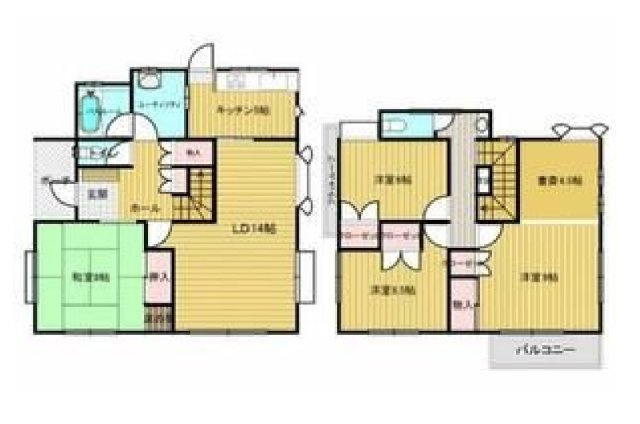 中古戸建　小山市中久喜の間取り