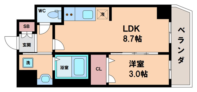 【間取り】 | プレサンス天王寺デルニエ