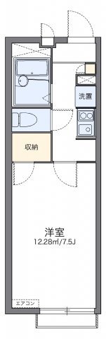 加古川市野口町水足のアパートの間取り