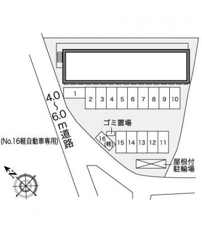 レオパレスエコハウス旺華の区画図