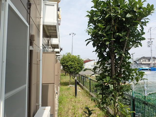 加古川市東神吉町砂部のアパートのバルコニー