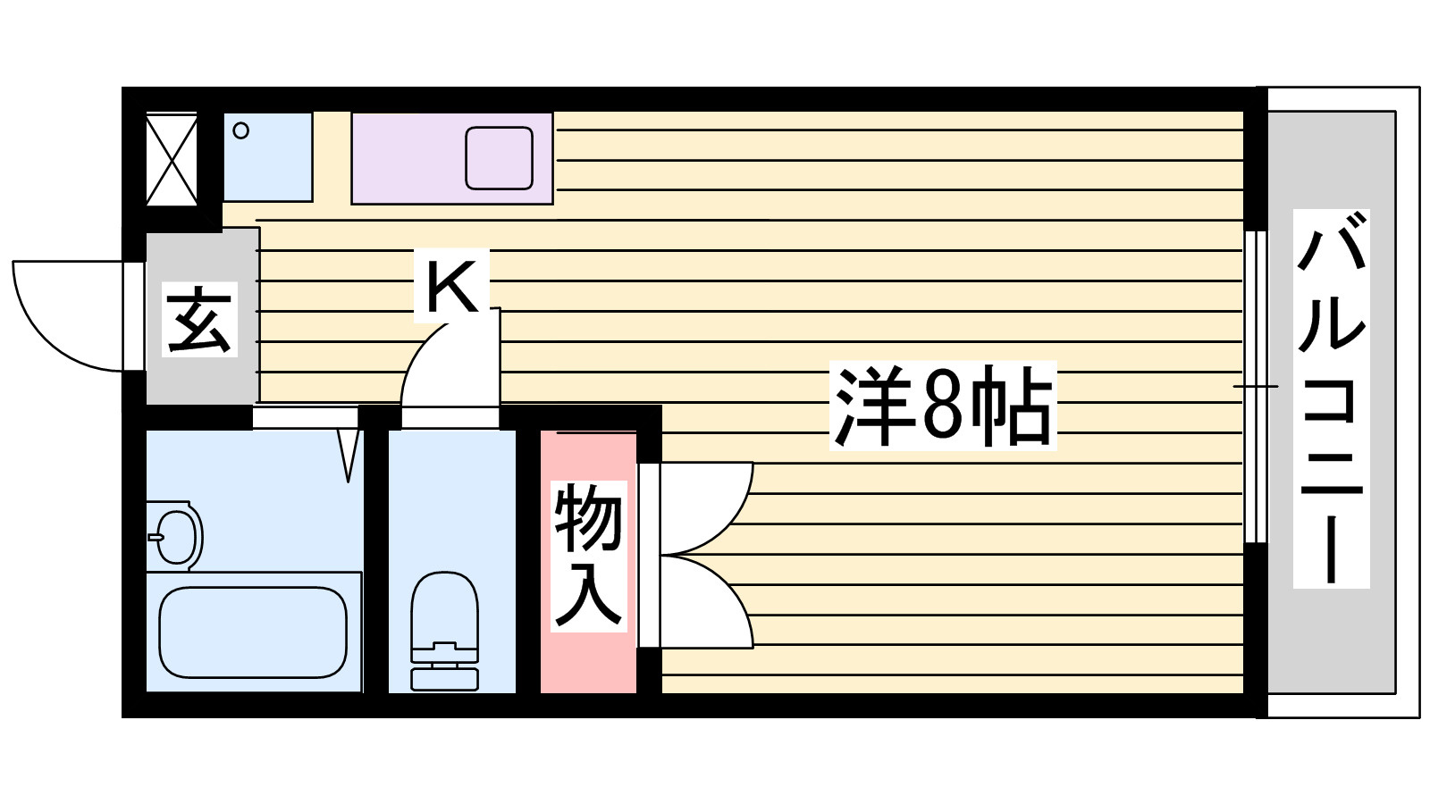 レオパレス長砂の間取り