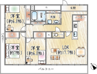 【間取り】 | メルヘン宝塚 | 間取り
