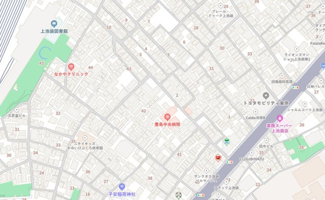 上池袋3丁目土地の地図