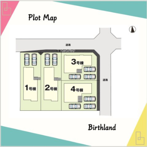 新築戸建・建売　郡山市静西1期　priSUMA　全4棟の区画図|1号棟　区画図