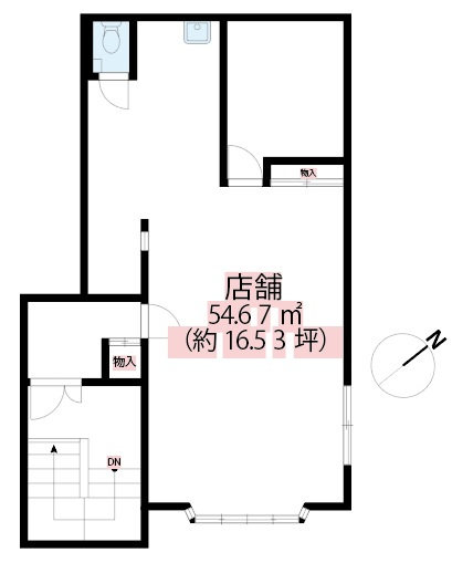 約54.67㎡の貸事務所