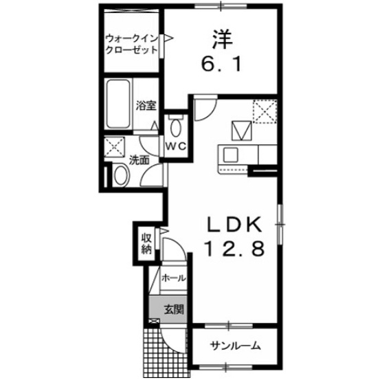 【間取り】 | ミル・ヴィラージュ行田　Ａ