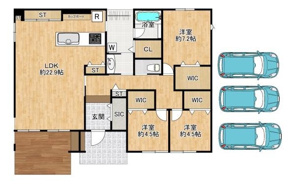 【間取り】 | 西区桜が丘中町2丁目　新築戸建