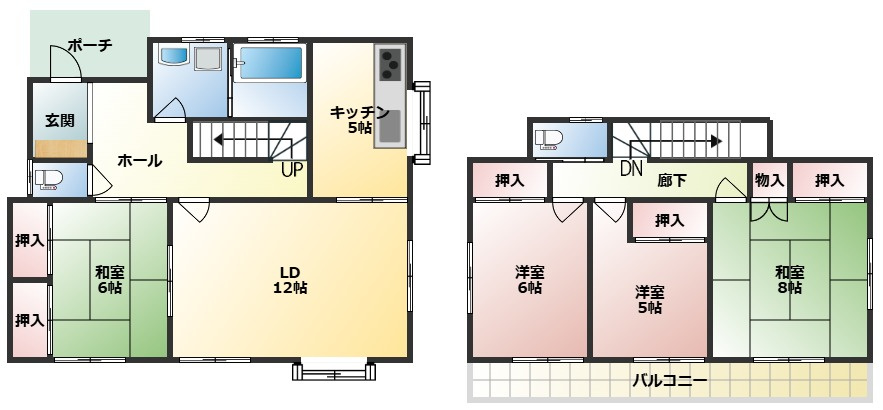 高崎市南陽台　中古1280の間取り