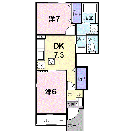 ファシネイション春日Ⅱの間取り