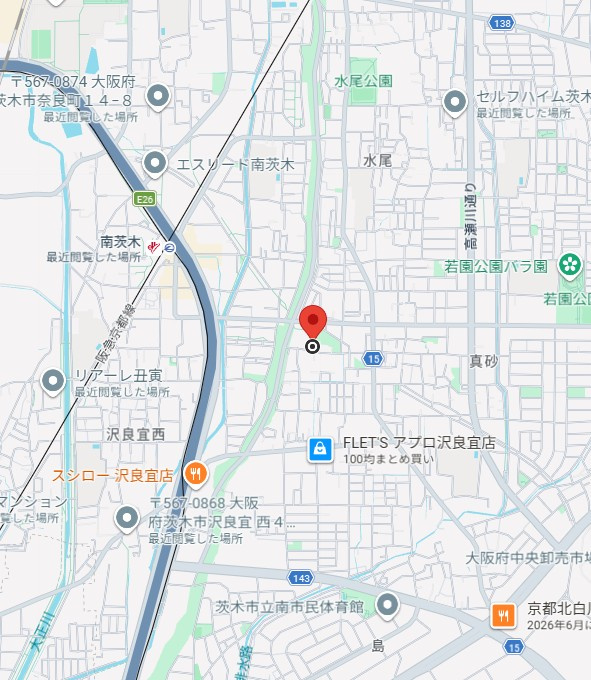 AILE南茨木の地図