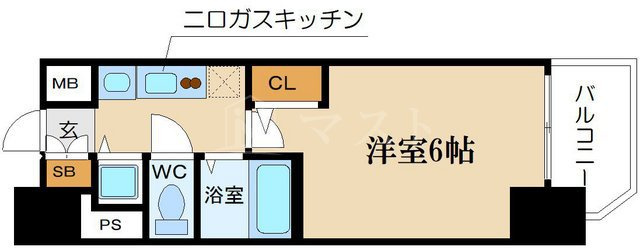 プレサンス谷町アルファの間取り