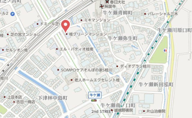 桂グリーンマンション　3階の地図