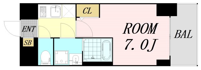 S-RESIDENCE福島玉川Deux　仲介手数料無料の間取り