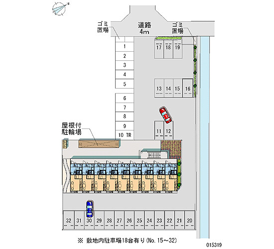 レオパレスセントラル山口Ⅱの駐車場|画像4
