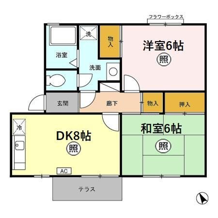 【間取り】 | セントラル野口　Ｄ