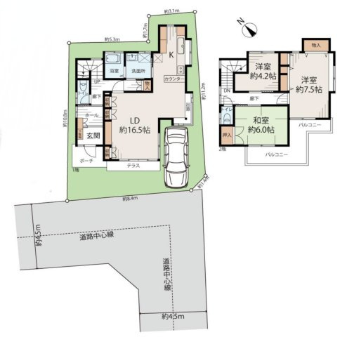 中古戸建　柏市宿連寺の間取り